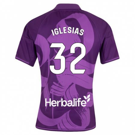 Kandiny Hombre Camiseta Koke Iglesias #32 Violeta 2ª Equipación 2023/24 La Camisa Chile