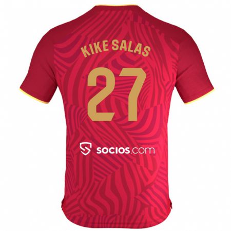 Kandiny Hombre Camiseta Kike Salas #27 Rojo 2ª Equipación 2023/24 La Camisa Chile