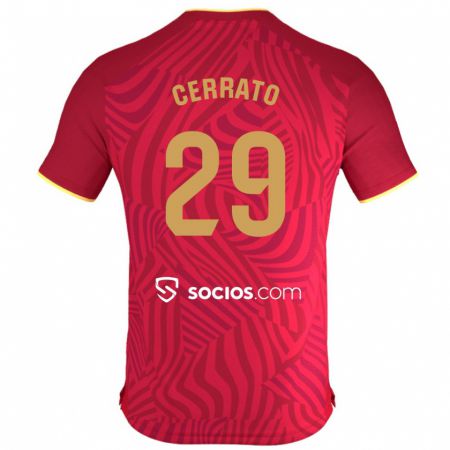 Kandiny Hombre Camiseta Alba Cerrato Izquierdo #29 Rojo 2ª Equipación 2023/24 La Camisa Chile