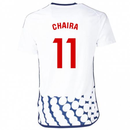 Kandiny Hombre Camiseta Ilyas Chaira #11 Blanco 2ª Equipación 2023/24 La Camisa Chile