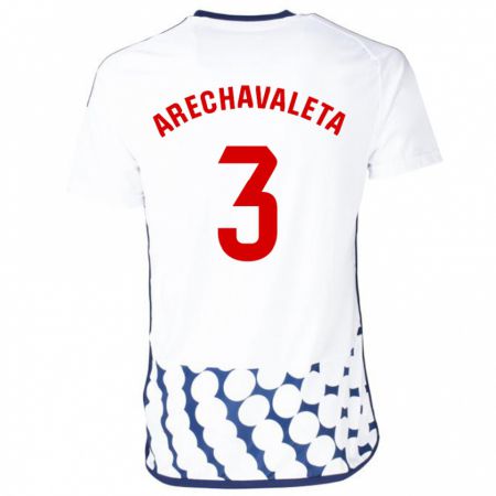 Kandiny Hombre Camiseta Jorge Arechavaleta #3 Blanco 2ª Equipación 2023/24 La Camisa Chile