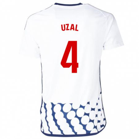 Kandiny Hombre Camiseta Yeray Uzal #4 Blanco 2ª Equipación 2023/24 La Camisa Chile