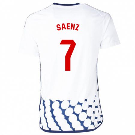 Kandiny Hombre Camiseta Raúl Sáenz #7 Blanco 2ª Equipación 2023/24 La Camisa Chile