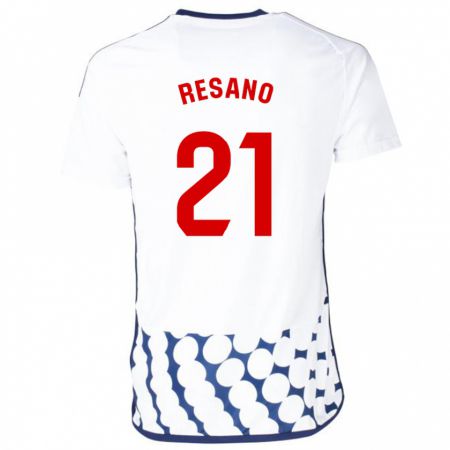 Kandiny Hombre Camiseta Xabier Resano #21 Blanco 2ª Equipación 2023/24 La Camisa Chile