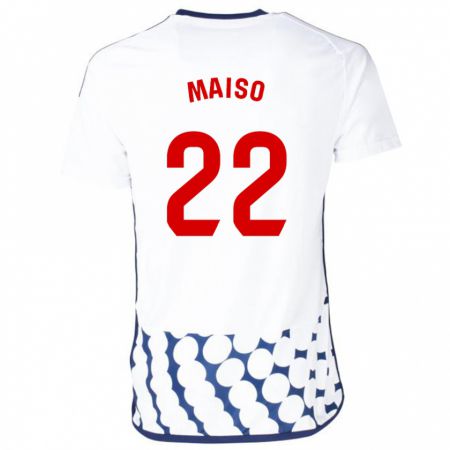 Kandiny Hombre Camiseta Álvaro Maiso #22 Blanco 2ª Equipación 2023/24 La Camisa Chile