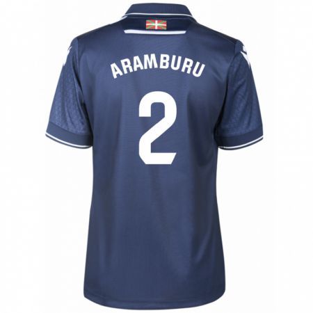 Kandiny Hombre Camiseta Jon Aramburu #2 Armada 2ª Equipación 2023/24 La Camisa Chile