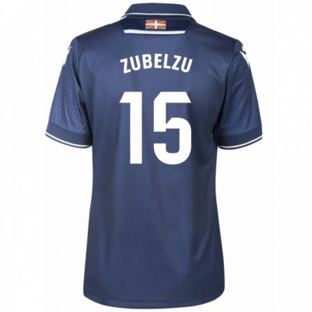 Kandiny Hombre Camiseta Julen Zubelzu #15 Armada 2ª Equipación 2023/24 La Camisa Chile