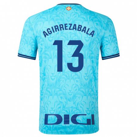 Kandiny Hombre Camiseta Julen Agirrezabala #13 Cielo Azul 2ª Equipación 2023/24 La Camisa Chile