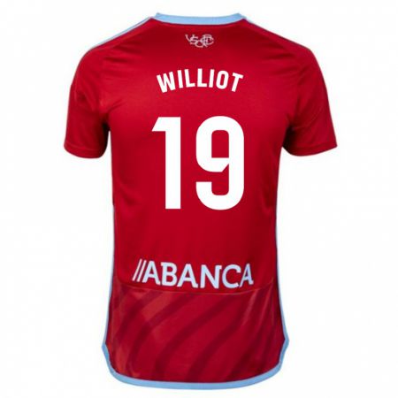 Kandiny Hombre Camiseta Williot Swedberg #19 Rojo 2ª Equipación 2023/24 La Camisa Chile