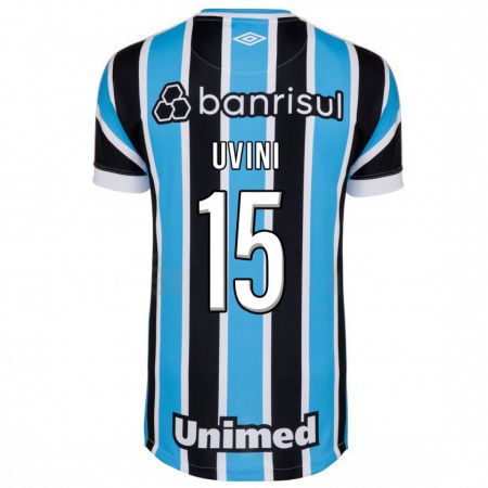 Kandiny Mujer Camiseta Bruno Uvini #15 Azul 1ª Equipación 2023/24 La Camisa Chile