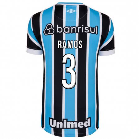 Kandiny Mujer Camiseta João Ramos #3 Azul 1ª Equipación 2023/24 La Camisa Chile