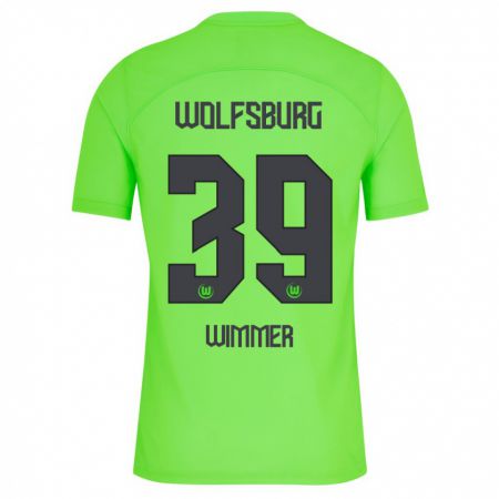 Kandiny Mujer Camiseta Patrick Wimmer #39 Verde 1ª Equipación 2023/24 La Camisa Chile