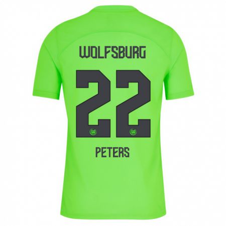 Kandiny Mujer Camiseta Laurin Peters #22 Verde 1ª Equipación 2023/24 La Camisa Chile