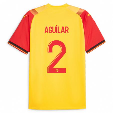 Kandiny Mujer Camiseta Ruben Aguilar #2 Amarillo 1ª Equipación 2023/24 La Camisa Chile