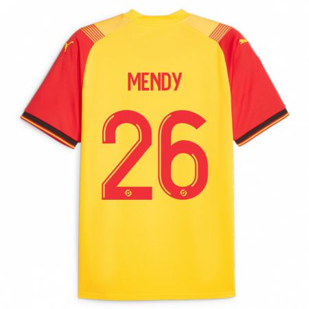 Kandiny Mujer Camiseta Nampalys Mendy #26 Amarillo 1ª Equipación 2023/24 La Camisa Chile