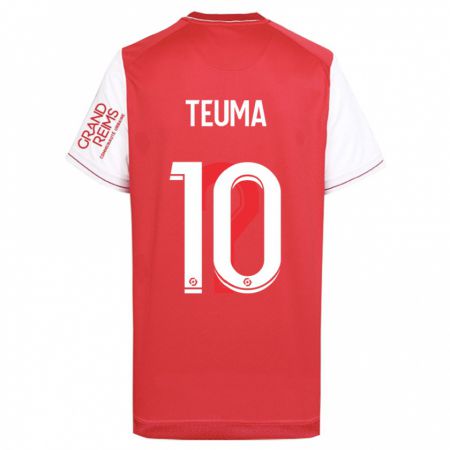 Kandiny Mujer Camiseta Teddy Teuma #10 Rojo 1ª Equipación 2023/24 La Camisa Chile