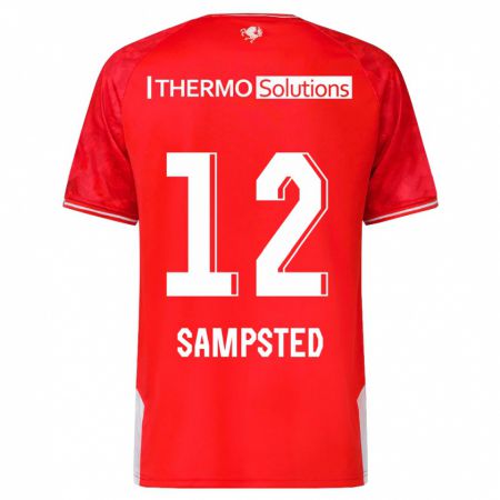 Kandiny Mujer Camiseta Alfons Sampsted #12 Rojo 1ª Equipación 2023/24 La Camisa Chile