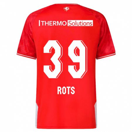 Kandiny Mujer Camiseta Mats Rots #39 Rojo 1ª Equipación 2023/24 La Camisa Chile