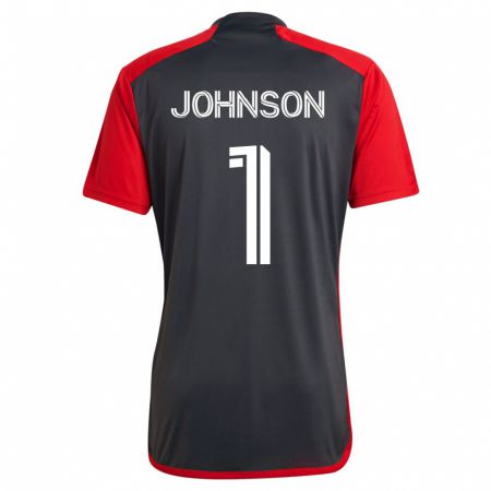 Kandiny Mujer Camiseta Sean Johnson #1 Gris 1ª Equipación 2023/24 La Camisa Chile