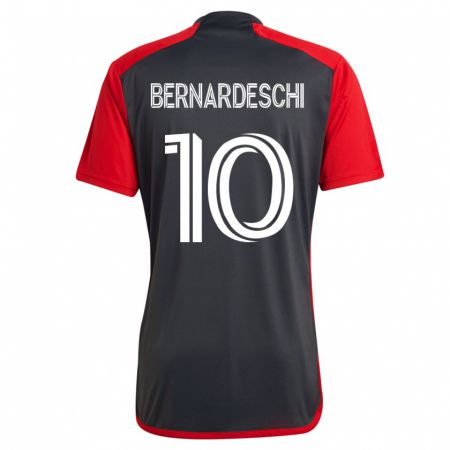 Kandiny Mujer Camiseta Federico Bernardeschi #10 Gris 1ª Equipación 2023/24 La Camisa Chile