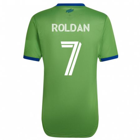 Kandiny Mujer Camiseta Cristian Roldán #7 Verde 1ª Equipación 2023/24 La Camisa Chile