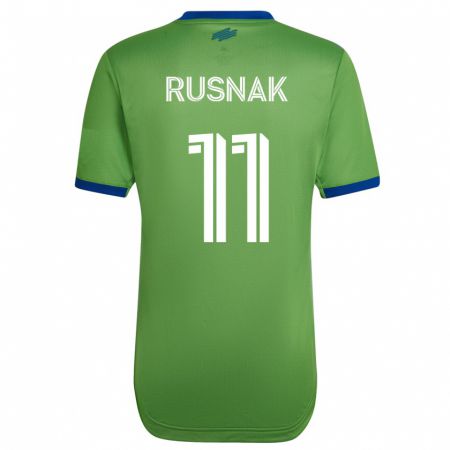Kandiny Mujer Camiseta Albert Rusnák #11 Verde 1ª Equipación 2023/24 La Camisa Chile