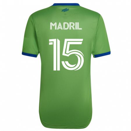 Kandiny Mujer Camiseta Emily Madril #15 Verde 1ª Equipación 2023/24 La Camisa Chile