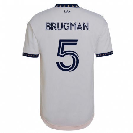 Kandiny Mujer Camiseta Gastón Brugman #5 Blanco 1ª Equipación 2023/24 La Camisa Chile