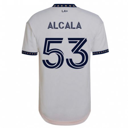 Kandiny Mujer Camiseta Álex Alcalá #53 Blanco 1ª Equipación 2023/24 La Camisa Chile