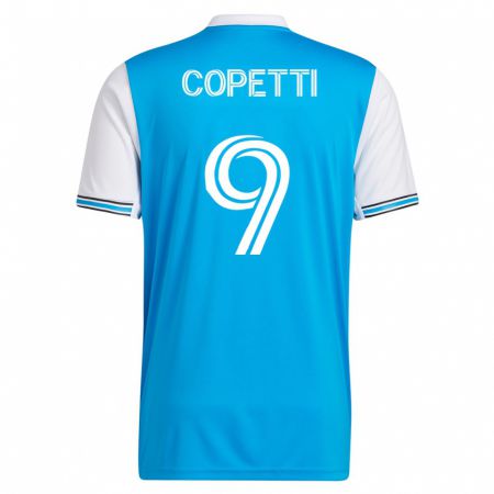 Kandiny Mujer Camiseta Enzo Copetti #9 Azul 1ª Equipación 2023/24 La Camisa Chile