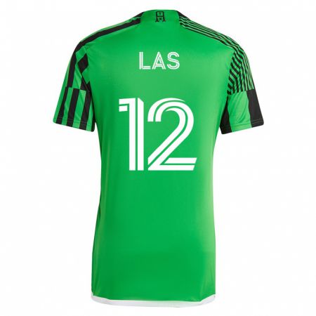 Kandiny Mujer Camiseta Damian Las #12 Verde Negro 1ª Equipación 2023/24 La Camisa Chile