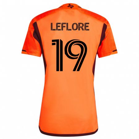 Kandiny Mujer Camiseta Isaiah Leflore #19 Naranja 1ª Equipación 2023/24 La Camisa Chile