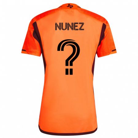 Kandiny Mujer Camiseta José Núñez #0 Naranja 1ª Equipación 2023/24 La Camisa Chile