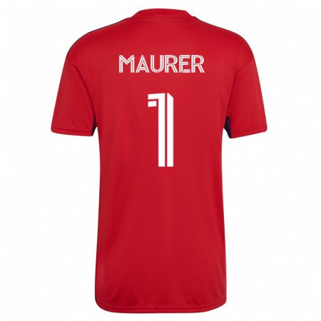 Kandiny Mujer Camiseta Jimmy Maurer #1 Rojo 1ª Equipación 2023/24 La Camisa Chile