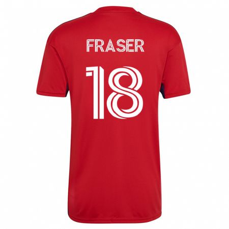 Kandiny Mujer Camiseta Liam Fraser #18 Rojo 1ª Equipación 2023/24 La Camisa Chile