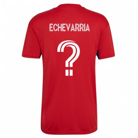 Kandiny Mujer Camiseta Diego Echevarria #0 Rojo 1ª Equipación 2023/24 La Camisa Chile