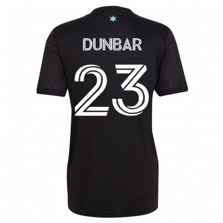Kandiny Mujer Camiseta Cameron Dunbar #23 Negro 1ª Equipación 2023/24 La Camisa Chile