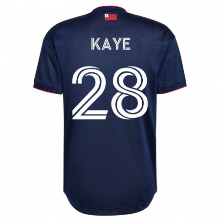 Kandiny Mujer Camiseta Mark-Anthony Kaye #28 Armada 1ª Equipación 2023/24 La Camisa Chile
