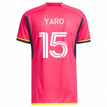 Kandiny Mujer Camiseta Joshua Yaro #15 Rosa 1ª Equipación 2023/24 La Camisa Chile