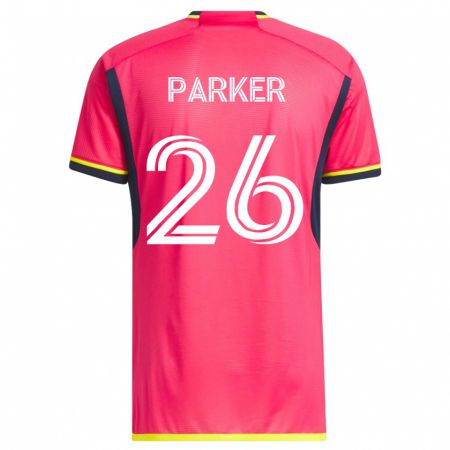 Kandiny Mujer Camiseta Tim Parker #26 Rosa 1ª Equipación 2023/24 La Camisa Chile