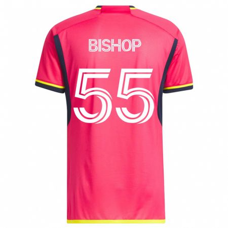Kandiny Mujer Camiseta Nick Bishop #55 Rosa 1ª Equipación 2023/24 La Camisa Chile