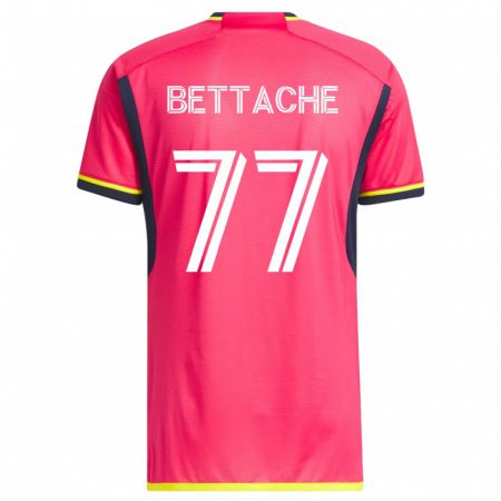 Kandiny Mujer Camiseta Faysal Bettache #77 Rosa 1ª Equipación 2023/24 La Camisa Chile