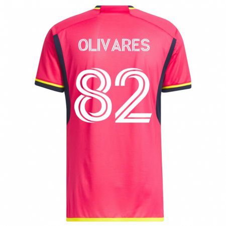 Kandiny Mujer Camiseta Christian Olivares #82 Rosa 1ª Equipación 2023/24 La Camisa Chile