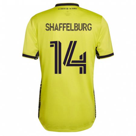 Kandiny Mujer Camiseta Jacob Shaffelburg #14 Amarillo 1ª Equipación 2023/24 La Camisa Chile