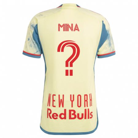 Kandiny Mujer Camiseta Juan Mina #0 Amarillo 1ª Equipación 2023/24 La Camisa Chile