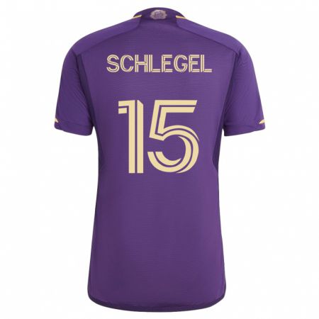 Kandiny Mujer Camiseta Rodrigo Schlegel #15 Violeta 1ª Equipación 2023/24 La Camisa Chile