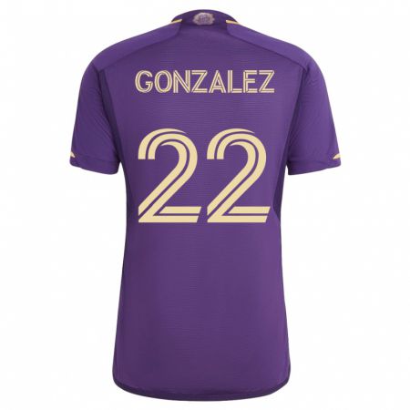 Kandiny Mujer Camiseta Gastón González #22 Violeta 1ª Equipación 2023/24 La Camisa Chile
