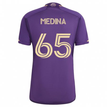 Kandiny Mujer Camiseta Cristian Medina #65 Violeta 1ª Equipación 2023/24 La Camisa Chile