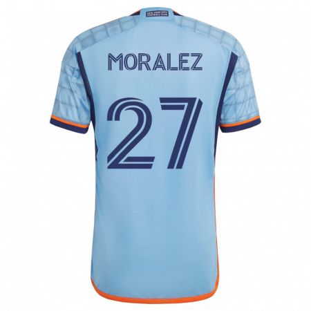 Kandiny Mujer Camiseta Maxi Moralez #27 Azul 1ª Equipación 2023/24 La Camisa Chile