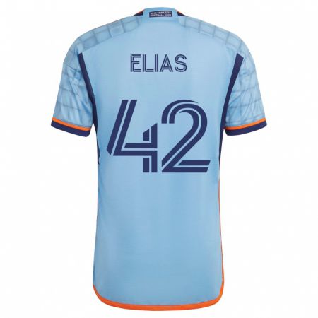 Kandiny Mujer Camiseta Piero Elias #42 Azul 1ª Equipación 2023/24 La Camisa Chile